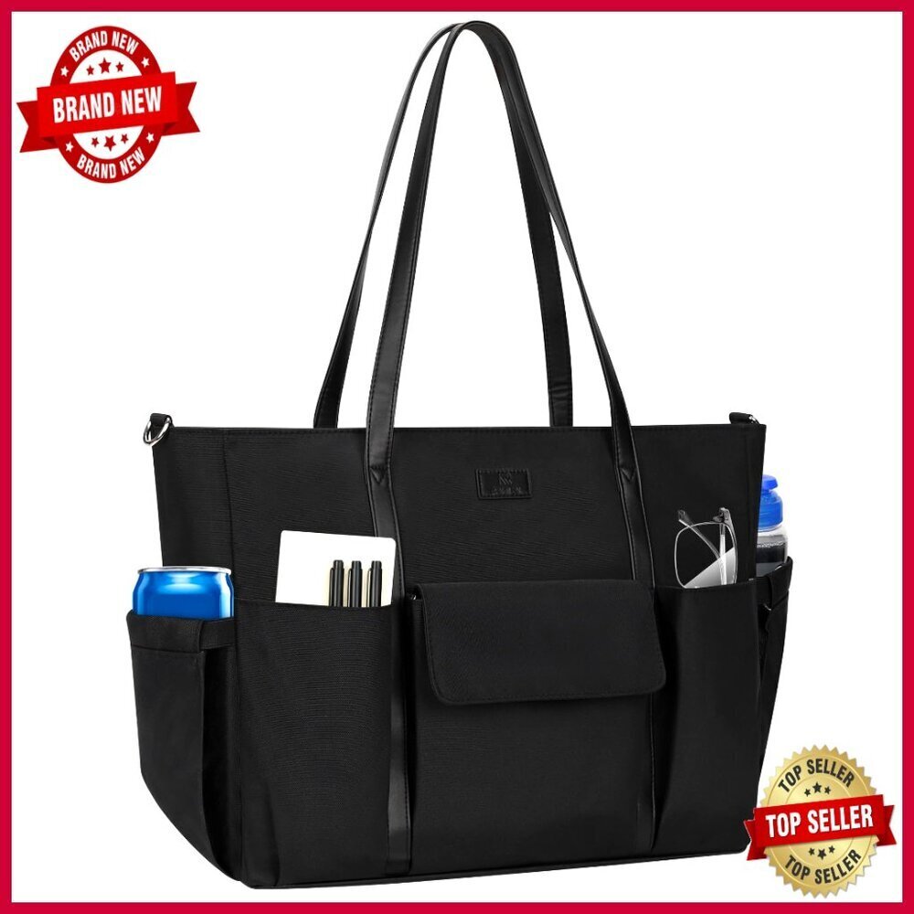 17 Inch Laptop Tote Bag with 19 Pockets for Women Professional Work